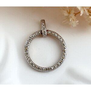 Dual Toned Round Beaded Minimalist 925 Sterling Silver Vintage Pendant | Charm